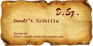 Donát Szibilla névjegykártya